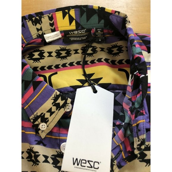 Wesc Olavi Printed Aztec Shirt Button Down Unisex - Picture 6 of 6